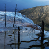Mammoth Hot Springs, Storm and Mount Everts, 380821_013