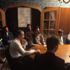 Former Wyoming Governor Geringer Meeting with Laramie Business Owners 