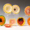 Cat\'s Small Orange Plates & Bowls